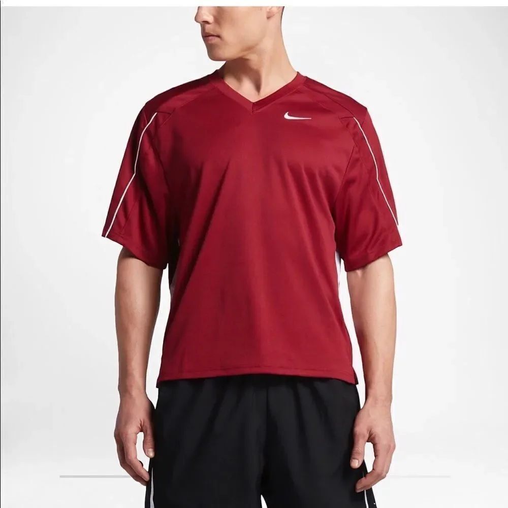 ✨9xHP✨Nike dri-fit lacrosse red jersey v neck✨